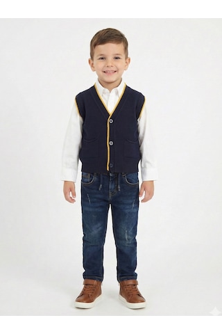 Xo Kids Erkek Çocuk 4lü Alt Üst Takım 2-5 Yaş 12201 Sarı