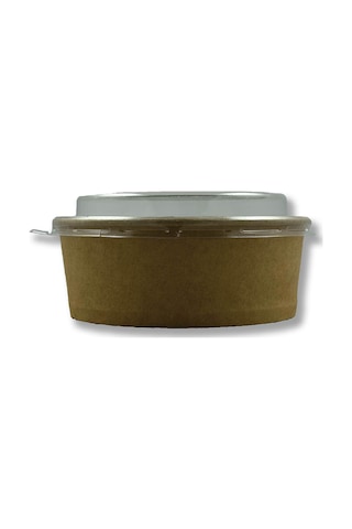 Kraft Karton Salata Kasesi Kapaklı 500cc 50 Adet