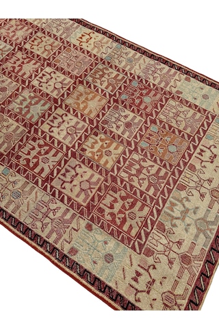El Dokuma İpek Sumak Kilim 81x185 Yolluk Kilim