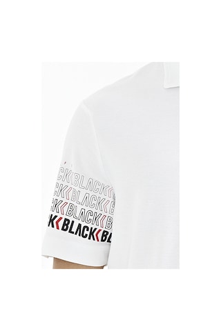 Tommylife Tommy Life Beyaz Kol Baskı Detaylı Polo Yaka Standart Form Erkek T-shirt - 88240 Beyaz