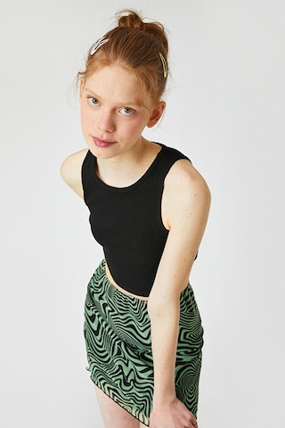 Koton Kadın Halter Yaka Crop Atlet 2YAL38009OK Siyah