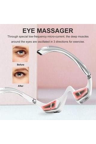 Titreşim Göz Masajı Şarj Edilebilir Göz Terapi Masajı 3 Yoğunluklu Ayarlar İle Koyu Çevreleri Rahatlatmak İçin Yorgunluk - Ev Kullanımı Güzellik Cihazları Lmro43 Çok Renkli