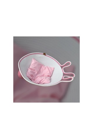 Pembe-beyaz Minderli Kedi Yatağı - 659892803