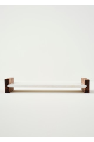 Bella Maison Olmo Mermer Dekoratif Tepsi Naturel 15x30 Cm