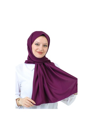 Şal Zarif Başörtüsü Eşarp Tesettür Giyim Uzun Abiyelik Mor