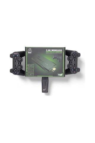 Siyah 2.4g Kablosuz Oyun Kolu Gamepad Çiftli Set Bluetooth Özelliği Olmadan - Elektronik