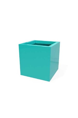 Mofiba Fiberglass Saksı Kare 35cm 35cm 35h Cm Turkuaz
