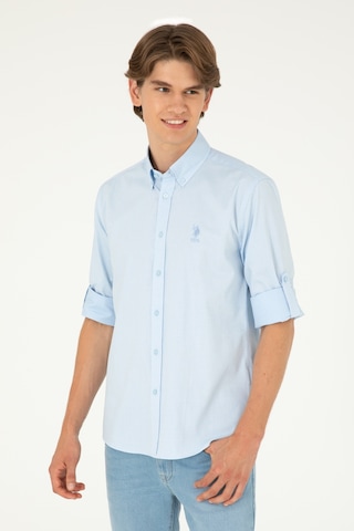 U.s. Polo Assn. Erkek Açık Mavi Gömlek Desenli 50283726-vr003 Açık Mavi