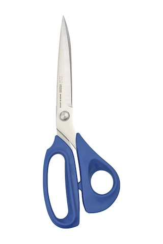 Kai V5250 Kılıflı Mavi Plastik Saplı Kumaş Kesim Makası 25 Cm