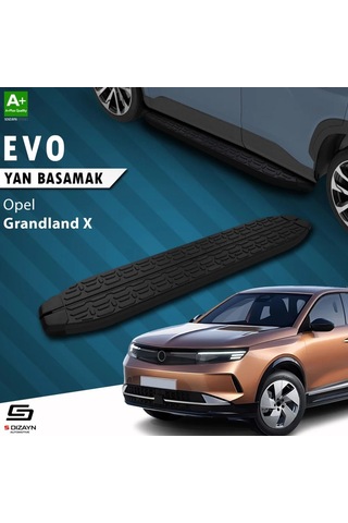 S-dizayn Opel Grandland X 2 Hybrid Evo Siyah Yan Basamak 183 Cm 2024 Üzeri A+ Kalite