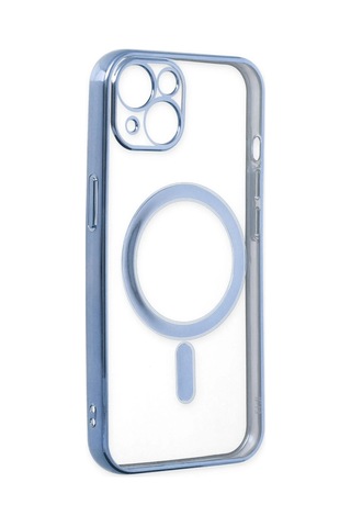 Newface Apple iPhone Uyumlu 14 Plus Kılıf Magneticsafe Lazer Silikon - Glblseme - 39 Sierra Blue