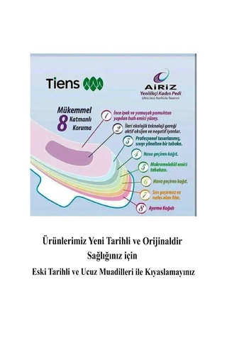 Airiz Hijyenik Kadın Pedi 6'lı Paket 98 Adet 60 Günlük + 30 Günd