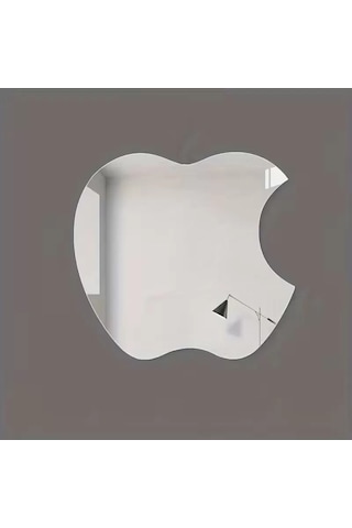 Znv Zenvia Mey İthalat Apple Tasarım Kırılmayan Pleksi Duvar Aynası - 30x30 Cm Modern Dekoratif Ayna Znv2025 Cmn Renkli