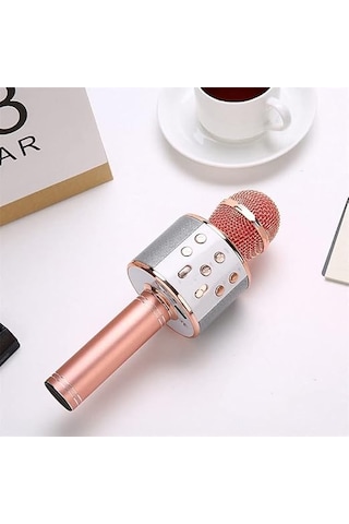 Bluetooth Karaoke Mikrofon Ws-858 Taşınabilir Kablosuz Hoparlörlü Karaoke Mikrofonu Çocuk Ve Yetişkin Uyumlu Dj