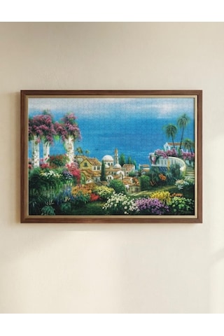 Işıklar Altında Ve Sahil Köyü İkili Set - 1000 + 500 Parça İkili Puzzle Seti