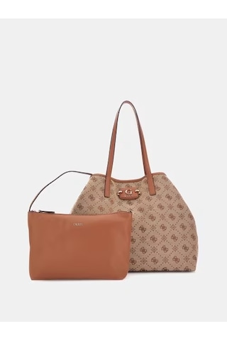 Guess Neda Large Tote Kadın Omuz Çantası Hwjp9654240 Kahverengi