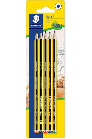 120s Bk5d Noris Kurşun Kalem 5'li Blister 2b, B, Hb, H, 2h Çok Renkli