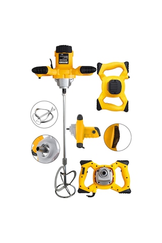 Steiner 3000 W Bakır Sargı Alçı Boya ve Harç Karıştırıcı Mikser Sarı