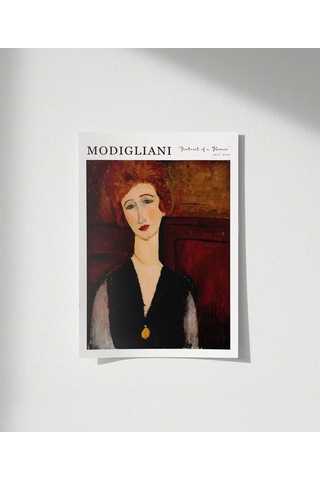Çerçevesiz Poster Modigliani Bir Kadının Portresi