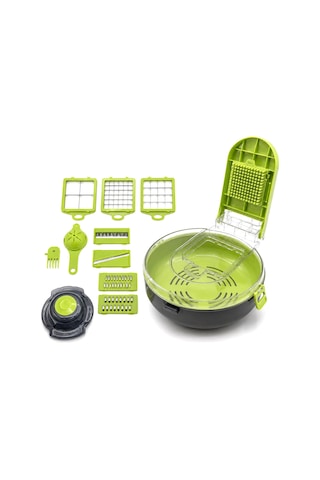 Vegetable Cutter Hazneli 9ın1 Çok Fonksiyonlu Sebze Dilimleyici - Kesici - Doğrayıcı Seti Dp-901 Çok Renkli