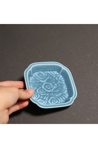 Kabartmalı Uğurlu Bulutlar Çay Altlığı - Beyaz