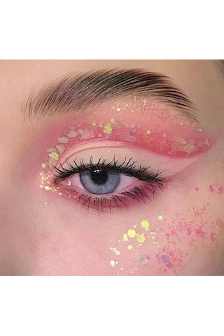 Artikel Sim Glitter Yüz Ve Vücut Parıltısı Party Glitter Makyaj Simi Pink Bubble