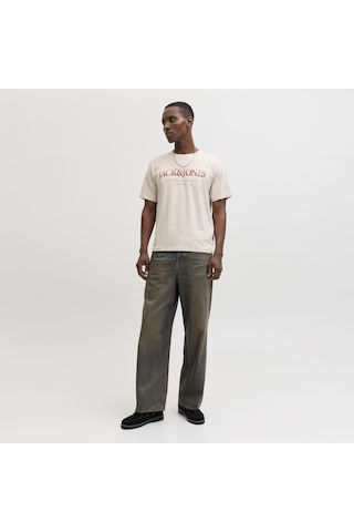 Jack & Jones Erkek Gögüs Logo Baskili Tisört - Devin - 12290173 Çok Renkli