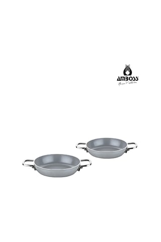 Sera Nova Bello 2 Parça Seramik Sahan Seti 20-22 Cm Gri Gri