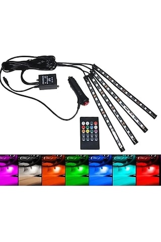 12 Ledli Ayak Altı Led Lamba Sese Ve Müziğe Duyarlı Led Çakmaklık Girişli