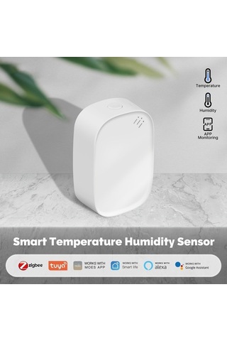 Fortunelane Zigbee Akıllı Ev Sıcaklık Ve Nem Sensörü - Uzaktan Kontrol, Mobil Uygulama Veri Takibi, Ev Otomasyonu Entegre Edilebi