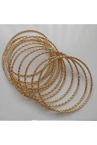 Lente Aksesuar Xuping Gold Kesme Model Ajda Bilezik 3'lü Set Altın - Gold
