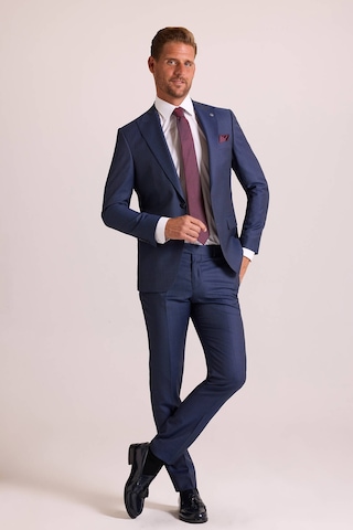Ysf Erkek Petrol Slim Fit Sivri Yaka Takım Elbise Petrol