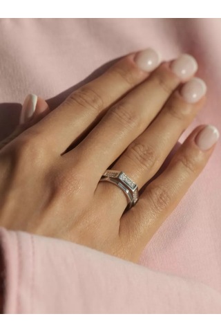 Luchi Jewellery Şık Gümüş Minimalist Yüzük Hediye 229536653 Gümüş