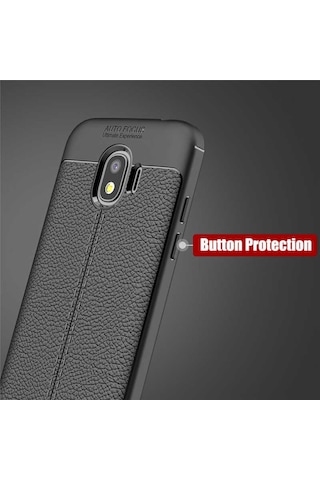 Samsung Galaxy Uyumlu J2 Pro 2018 Kılıf Deri Tarzı Niss Silikon Case