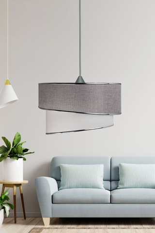 Eslight E65 Rüzgar Modern Tekli Sarkıt Avize Açık Gri