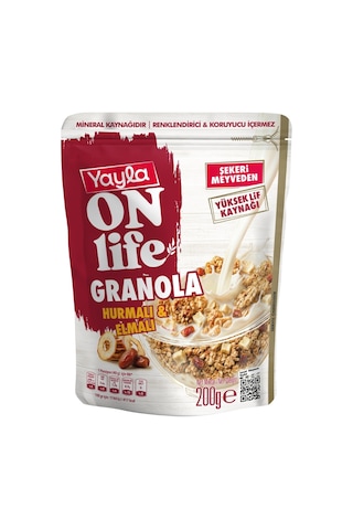 Yayla Onlife Hurmalı Ve Elmalı Granola 200 G X12