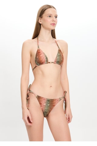 Toosalty Kadın Çok Renkli Yılan Desenli Küçük Üçgen Bikini 25sw009st Çok Renkli