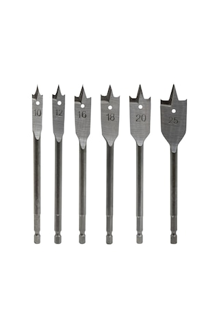 Topshop Th03111 Bits Saplı Ahşap Yaprak Kelebek Matkap Ucu Seti 6 Parça