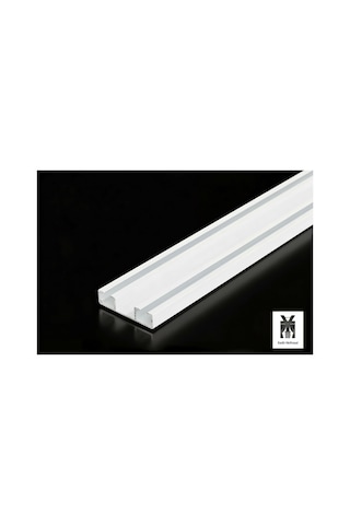Alüminyum İki Kanallı Metal Perde Kornişi - Ultra Dayanıklı İkili Korniş 120cm - 857311665 120cm