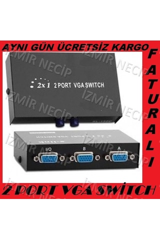 Pc Bilgisayar Tv Kamera Dvr Kayıt İçin Ekran Çoklayıcı 2 Port Vga