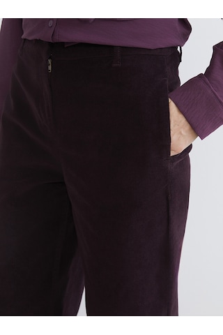 Lcwaıkıkı Classic Bordo Standart Fit Kadife Kadın Pantolon