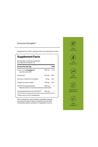 Immuno Complex With Ahcc And Pureway-c 30 Veg Capsules