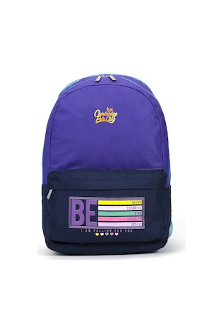 Cambridge Polo Club Be Happy Çift Ana Bölmeli Unisex Çocuk İlkokul Çantası mor