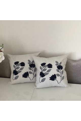 Punch İşlemeli Dekoratif Kırlent Kılıfı Takım Karışık/Çok Renkli