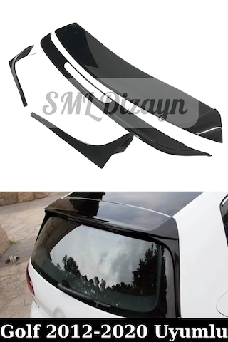 Volkswagen Golf 7-7.5 Bagaj Üstü Gti Spoiler Spoyler 4 Parça +12