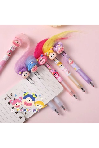 Karikatürlü Jel Tükenmez Kalem 6 Adet