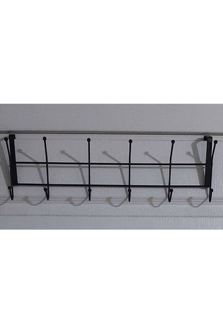 Dione Store 12 Kancalı Kapı Arkası Askı Siyah