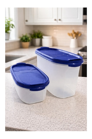 Tupperware Oval Set 2 Li Büyük Ve Küçük Mavi Tupperware Oval Set 2 Li Büyük Ve Küçük Mavi
