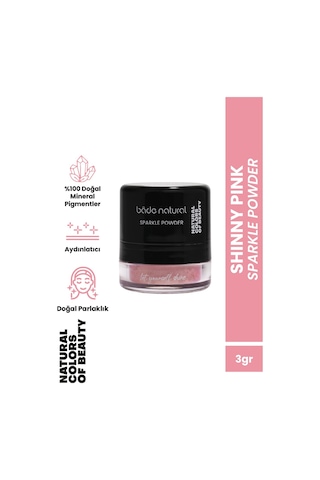 Bade Natural Sparkle Powder Shinny Pink Toz Işıltılı Allık Doğal