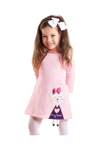 Denokids Yaramaz Kedi Elbise Çok Renkli